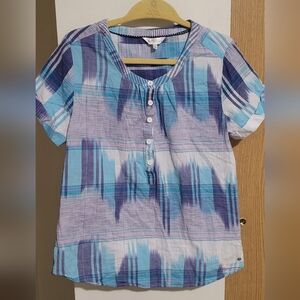 Northern Reflections Blue and Purple Plaid Blouse